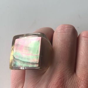 Size 6 Acrylic and Mother of Pearl Ring